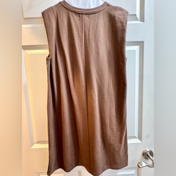 The Drop NWT Mariana Strong Shoulder Dress Sz L in Coffee Bean - Picture 6 of 9